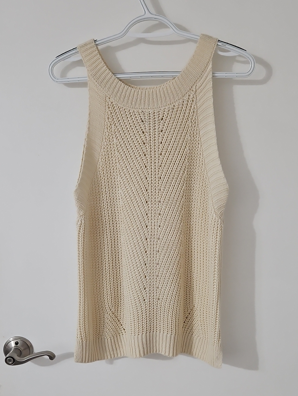 Nine West Cream Knit Sleeveless Tank